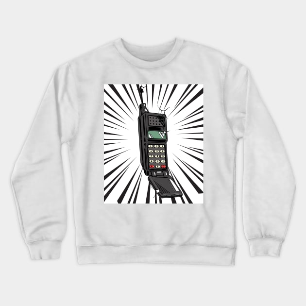 Retro Cellphone (black print) Crewneck Sweatshirt by Studio-Sy